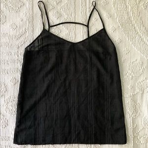 Black detailed tank top H&M size 4